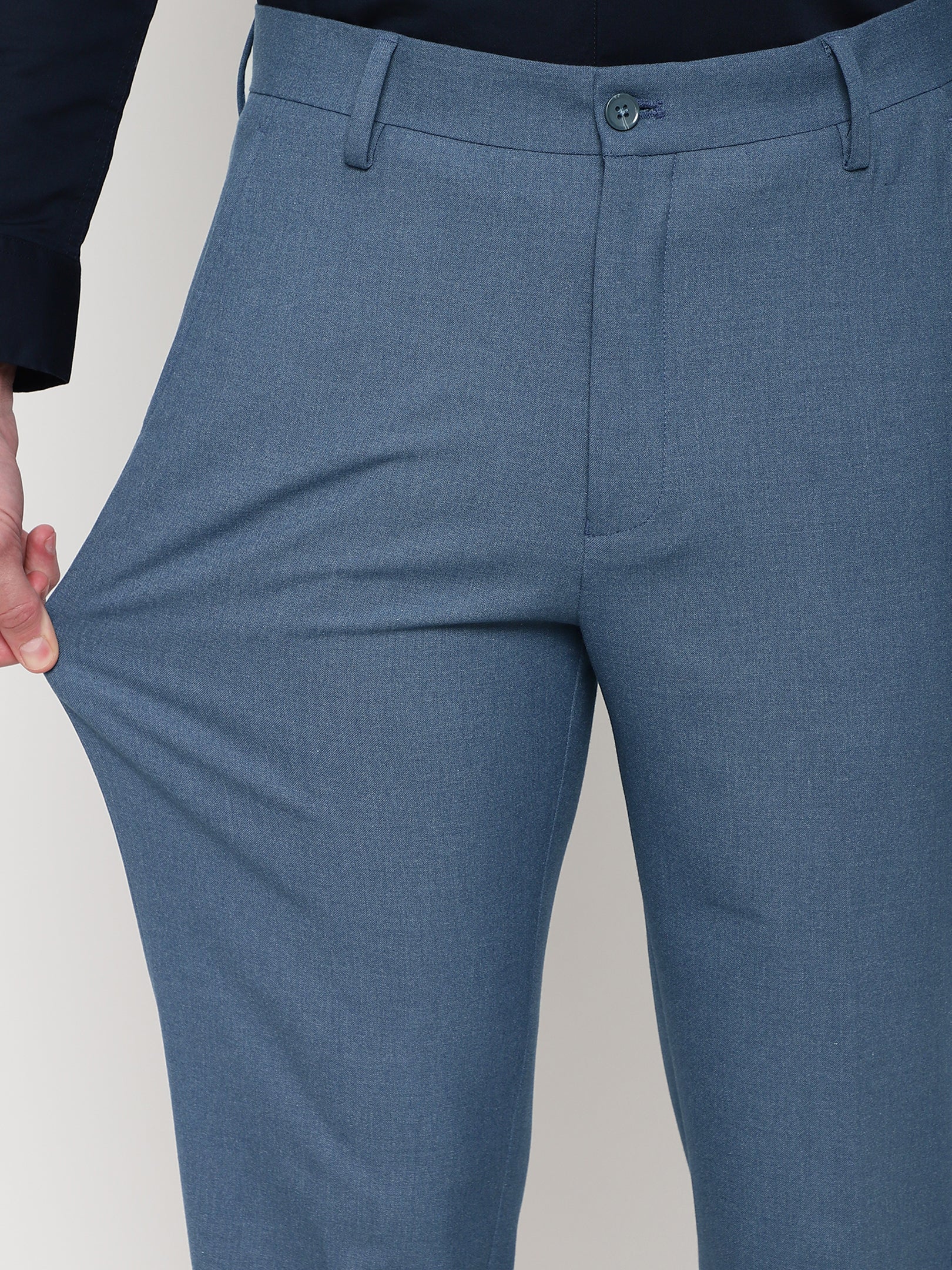 Blue Grey Slim Fit Formal Trouser Formal Pant For Men