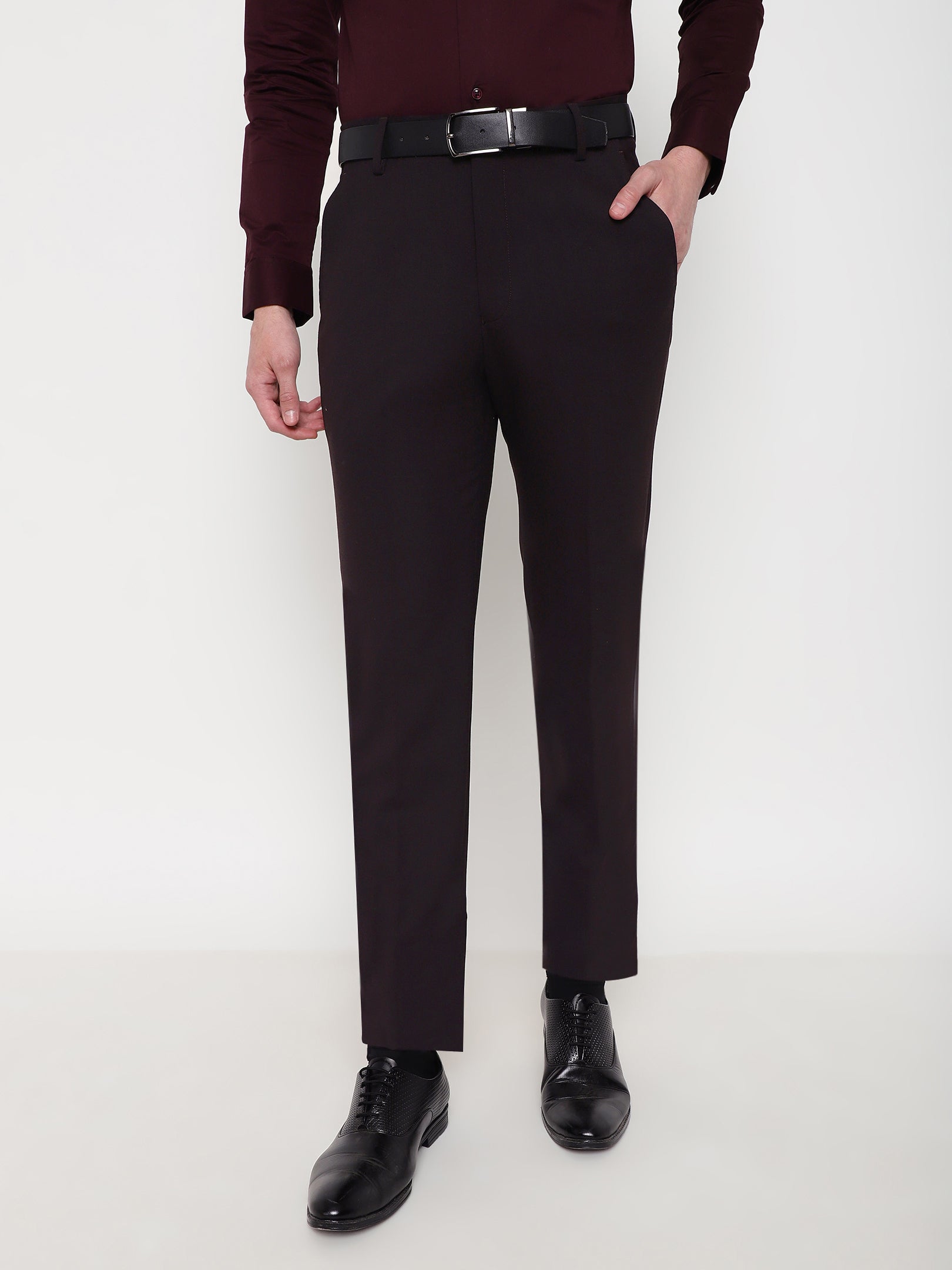 Buy Inspire Premium Black Slim Fit Trouser (28) at Amazon.in