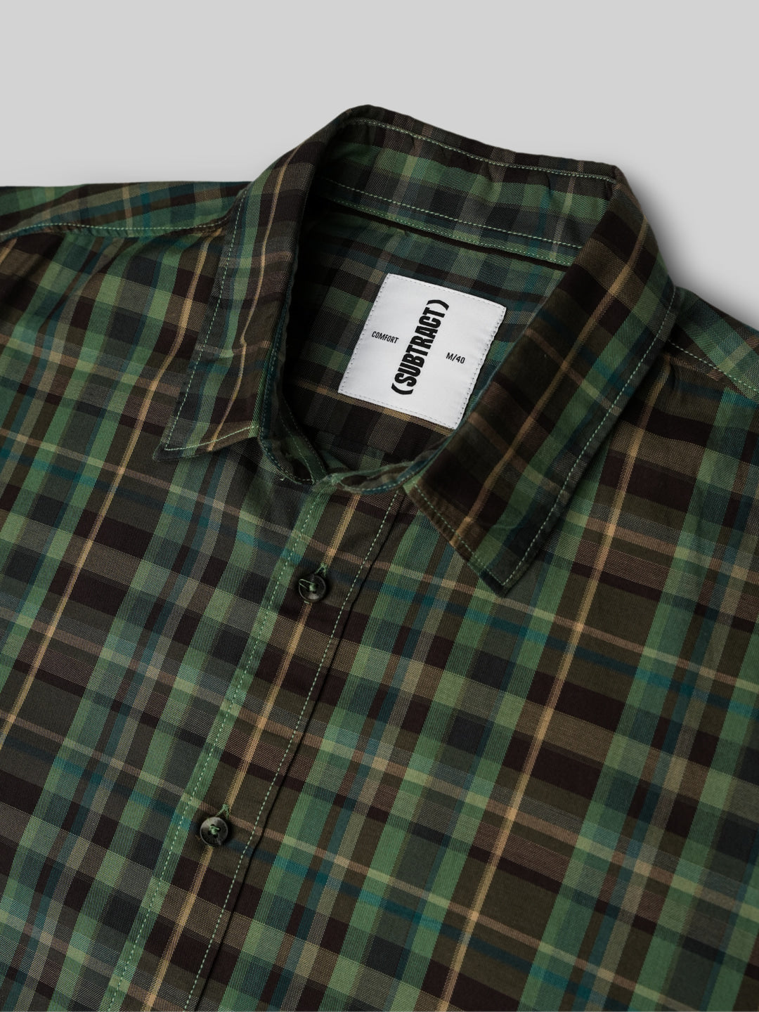 Cotton Checked Casual Shirt in Forest Green - Comfort Fit