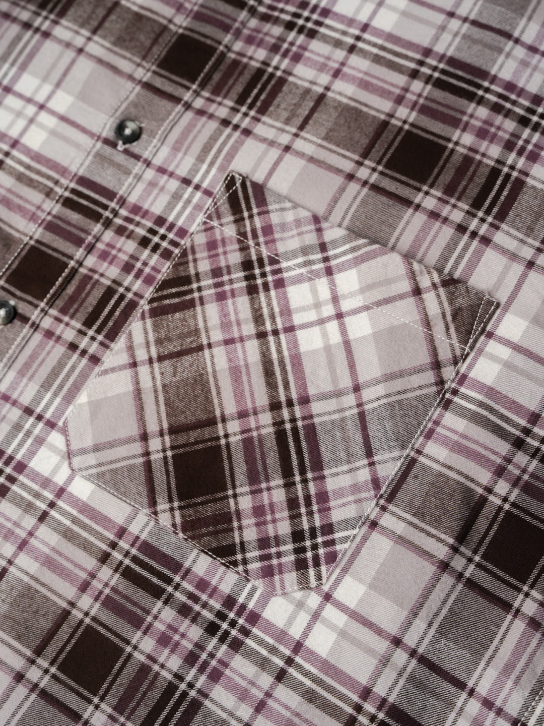 Cotton Checked Casual Shirt in Wine - Comfort Fit