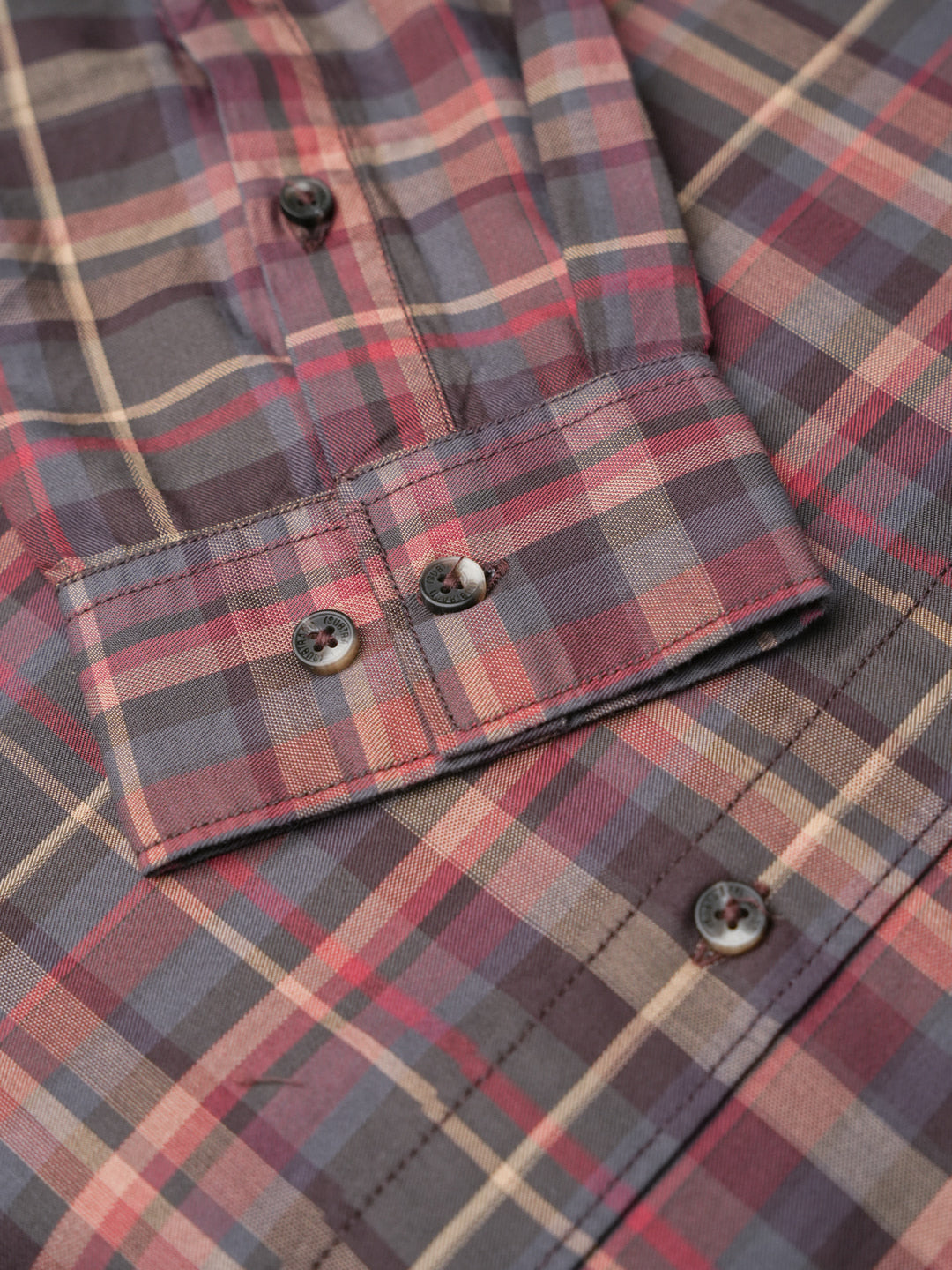 Cotton Checked Casual Shirt in Maroon - Comfort Fit