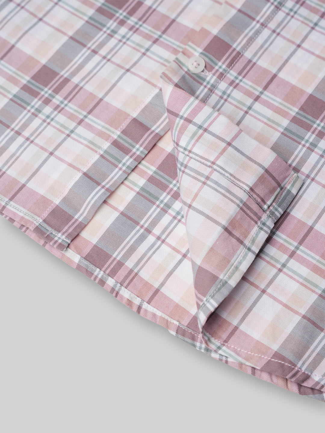 Cotton Checked Casual Shirt in Blush Pink - Comfort Fit