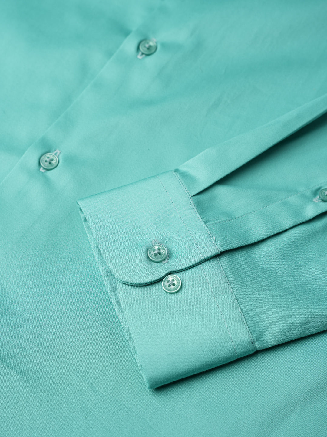 2 Way Stretch Satin Shirt in Mint