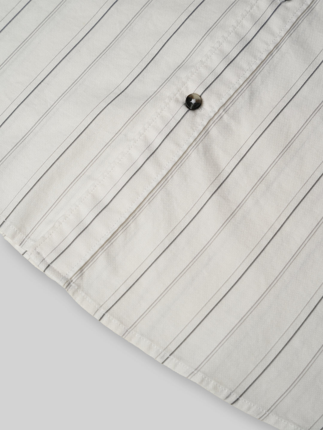 Cotton Striped Casual Shirt in White - Comfort Fit