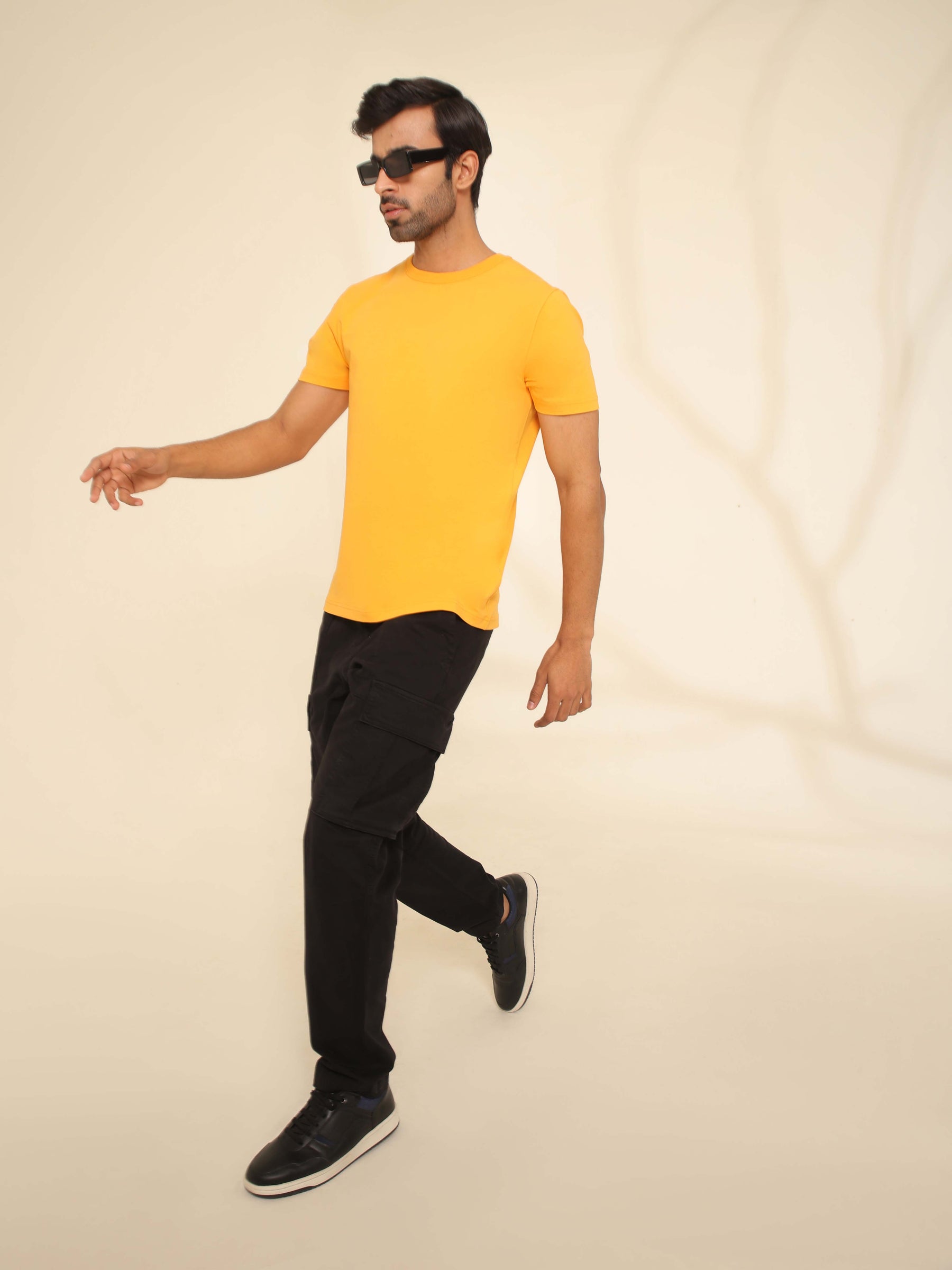 4-Way Stretch T-Shirt in Marigold