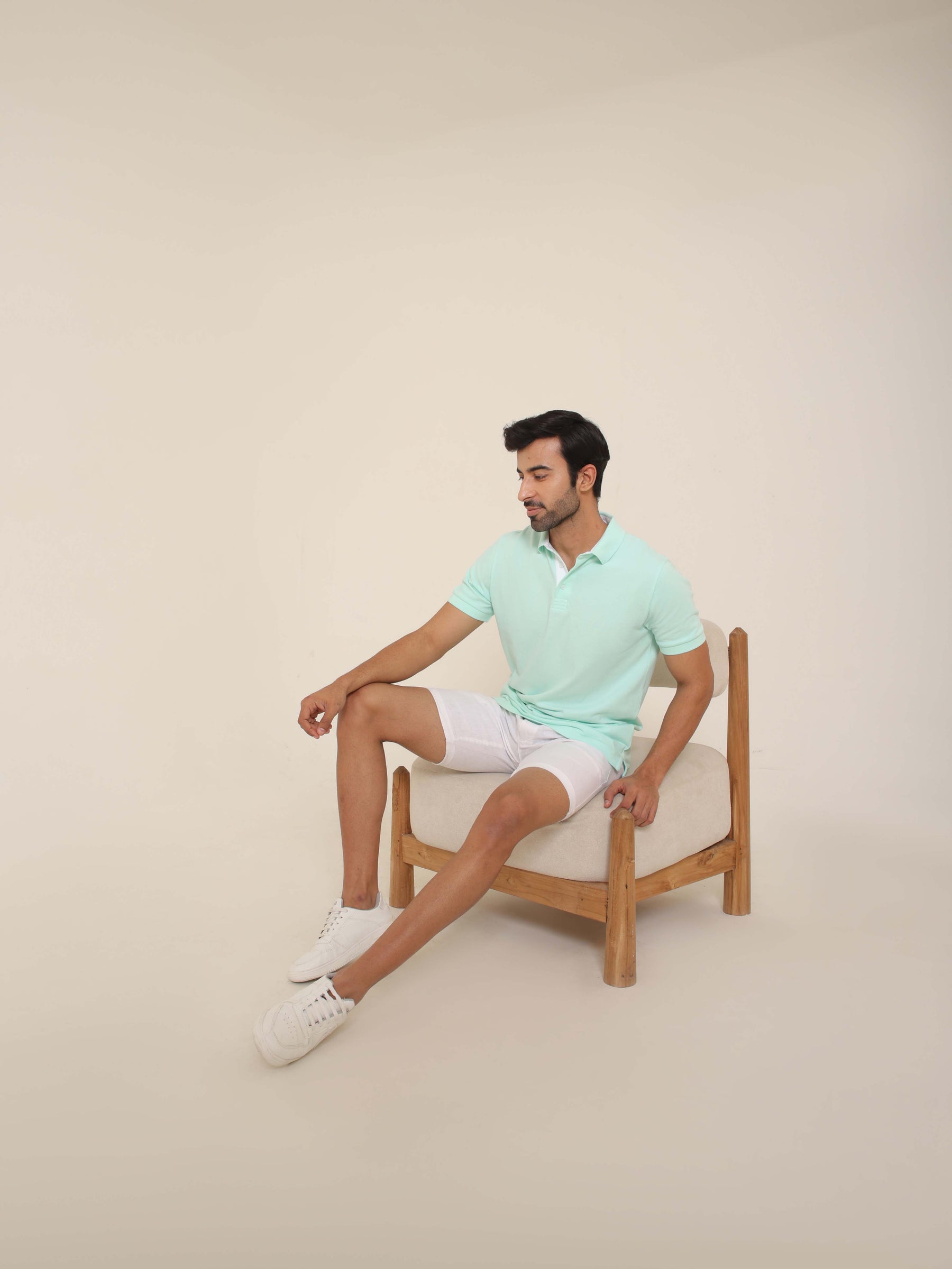 Organic Cotton Polo in Ice Green