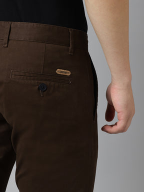 2 Way Stretch Chinos in Chocolate Brown- Slim Fit