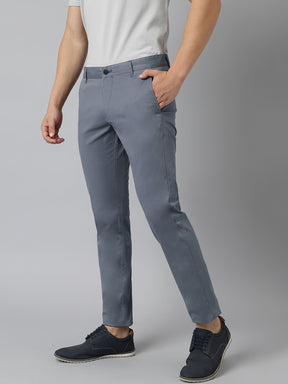 2 Way Stretch Chinos in Slate Grey- Slim Fit