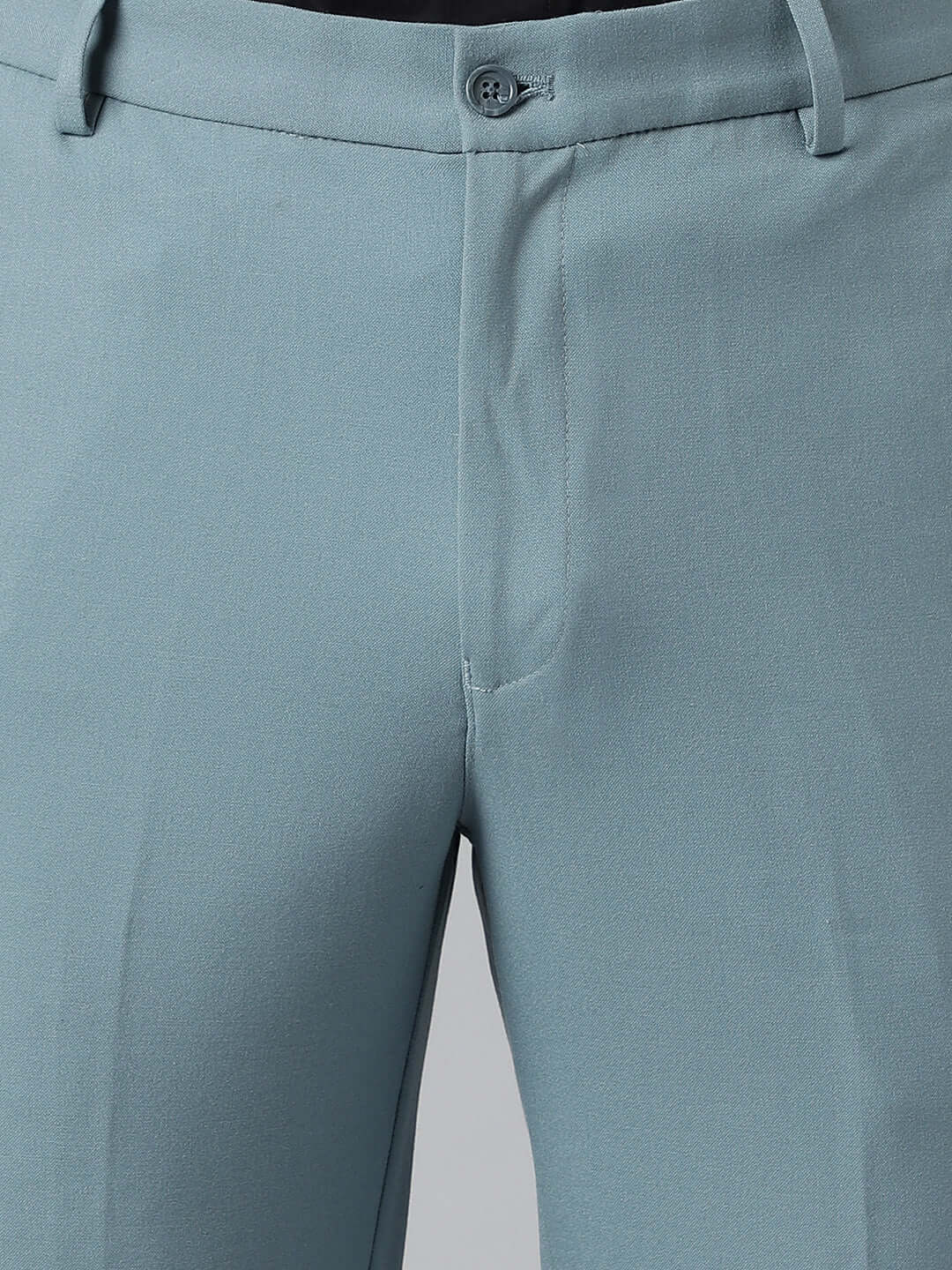 Flex Waist 4-Way Stretch Formal Trousers in Powder Blue- Slim Fit